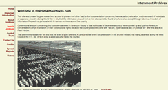 Desktop Screenshot of internmentarchives.com