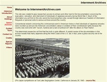 Tablet Screenshot of internmentarchives.com